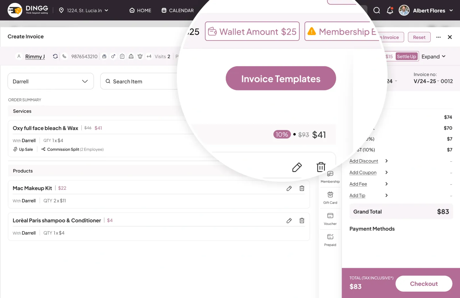Customizable Invoice Templates