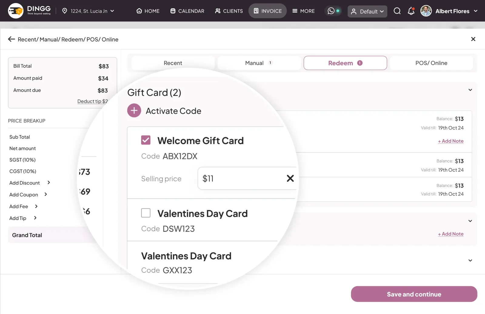 Memberships and Gift Cards