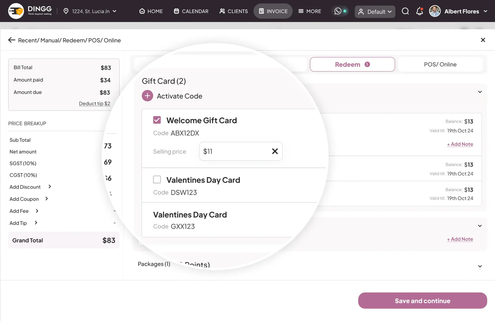 Prepaid Packages & Gift Cards